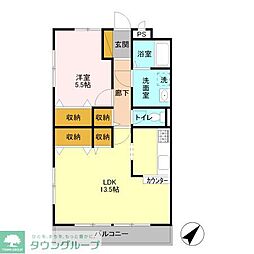 JR京浜東北・根岸線 川口駅 バス25分 大竹下車 徒歩4分の賃貸アパート 2階1LDKの間取り