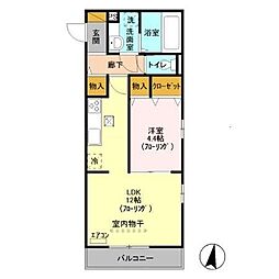 JR京浜東北・根岸線 川口駅 バス20分 新郷農協下車 徒歩5分の賃貸アパート 2階1LDKの間取り