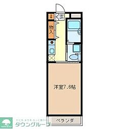 東武伊勢崎線 谷塚駅 徒歩12分の賃貸マンション 1階1Kの間取り