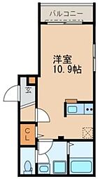 グランビル舎人公園 ワンルームの間取図画像
