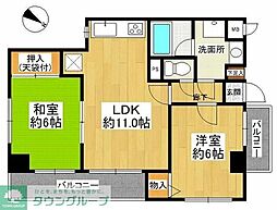 ライオンズマンション東川口第2 2LDKの間取図画像