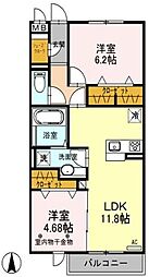 レイストリーフ2 2LDKの間取図画像