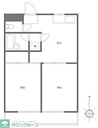 NCKビル 2DKの間取図画像