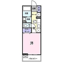 フィオーレ 1Kの間取図画像