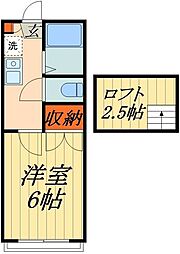 レオパレス草加氷川町2 1Kの間取図画像