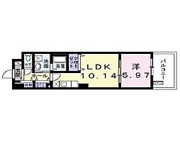 ブリリアン・レジデンス 1LDKの間取図画像