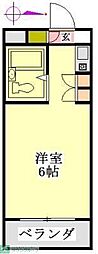 神明マンション ワンルームの間取図画像