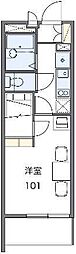 レオパレスミュートステセラ 1Kの間取図画像