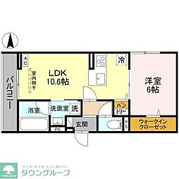 Lilas Beaute 1LDKの間取図画像