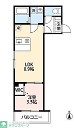 ベストステージ谷塚南 1LDKの間取図画像