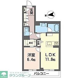 アルコバレーノ 1LDKの間取図画像