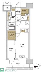 RJRプレシア川口 1LDKの間取図画像