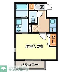 カーサヴィエント 2DKの間取図画像