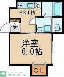 アルビオンカネコ1 1Kの間取図画像
