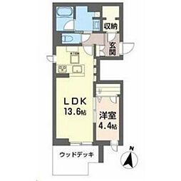 間取図画像 1LDK