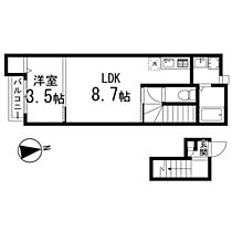 Libra Court 文化町  ｜ 宮城県仙台市若林区文化町（賃貸アパート1LDK・2階・31.67㎡） その2