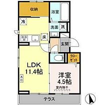 DーROOM FUYO  ｜ 宮城県仙台市青葉区小田原4丁目（賃貸アパート1LDK・1階・41.29㎡） その2