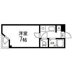 ベルシティ八木山 506 5階1Kの間取り