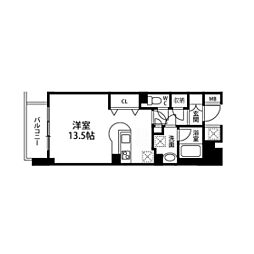 コンフォートEXE青葉通り 8階ワンルームの間取り