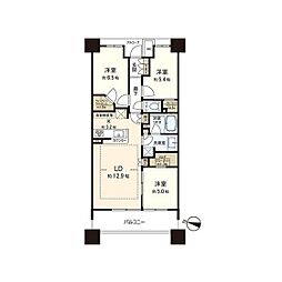 パークホームズ北仙台 21階3LDKの間取り