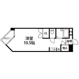 VIP仙台二日町 ワンルームの間取図画像