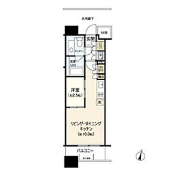 パークアクシス仙台西公園 3階1LDKの間取り