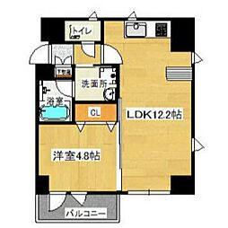 青葉勾当台ビル 4階1LDKの間取り