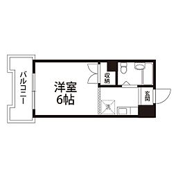 Ｍヒルズ本町 5階1Kの間取り