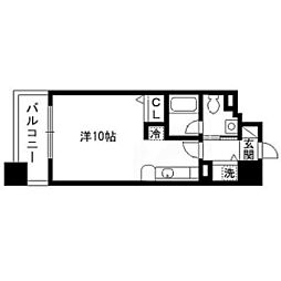 パルティーレEXE片平タワー 1202 12階ワンルームの間取り