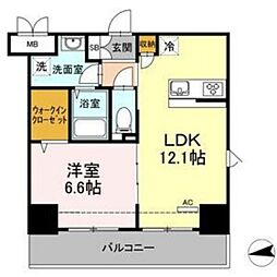 REGALO仙台駅東 1LDKの間取図画像