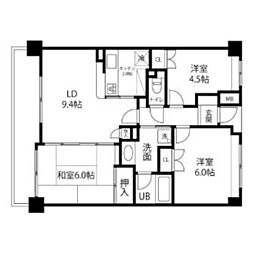 東仙台五番館 3LDKの間取図画像