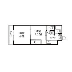 エルミタージュ仙台 2Kの間取図画像