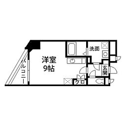 コンフォート上杉 ワンルームの間取図画像
