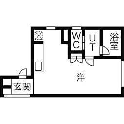 tree ワンルームの間取図画像