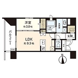 シーズンフラッツ仙台鉄砲町 1LDKの間取図画像