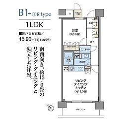 パークアクシス仙台 1LDKの間取図画像