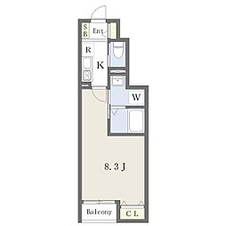 仙台市青葉区子平町アパート 1Kの間取図画像