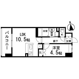 ディークレスト太子堂駅前West 1LDKの間取図画像
