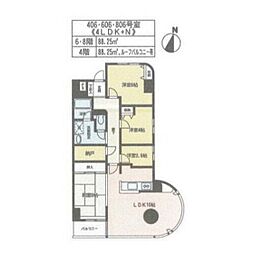 スカイコート上杉 4SLDKの間取図画像