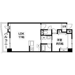 グランヴィル39'S 1LDKの間取図画像