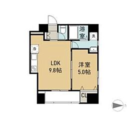カーサ・スタジオーネ原町 1LDKの間取図画像