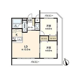 LeChouChou 2LDKの間取図画像
