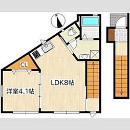 ルミエール小田原 1LDKの間取図画像