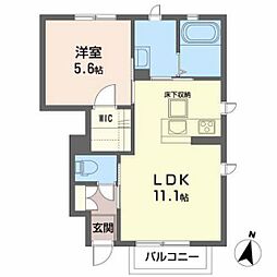 エル・シャルマン 1LDKの間取図画像