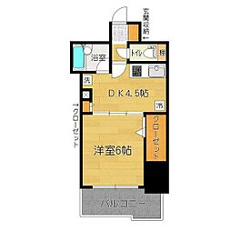平和マンション北仙台 1DKの間取図画像