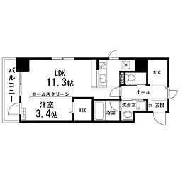 ルキシア大町西公園 1LDKの間取図画像