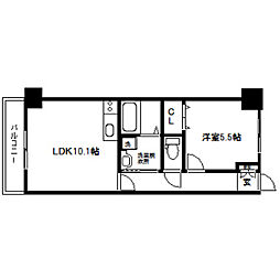 アークデュオ仙台宮町 1LDKの間取図画像