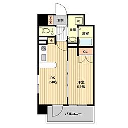 RESIDIA仙台原ノ町 1DKの間取図画像