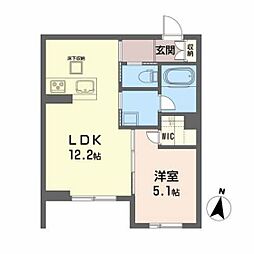 シャーメゾンアムール 1LDKの間取図画像