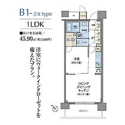 パークアクシス仙台 1LDKの間取図画像